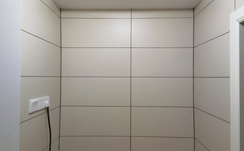 灰色美缝配白色砖